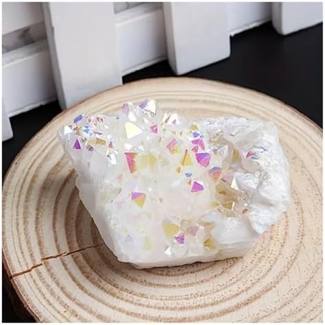 White Angel Aura Quartz Cluster Home Decor 1