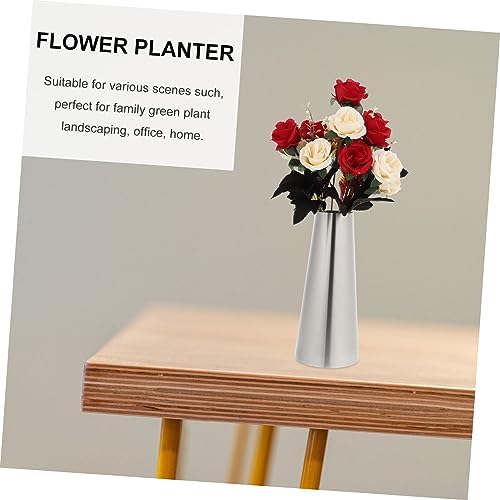 Modern Stainless Steel Dried Flower Vase for Home and Office Decor