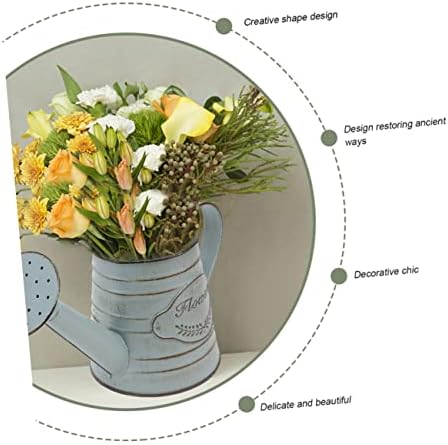 2pcs Vintage Rustic Iron Flower Vases for Dried Decorative Arrangements