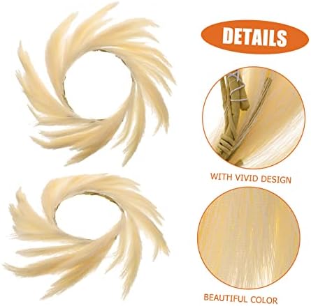 Elegant Artificial Bulrush Wreath for Home Decor