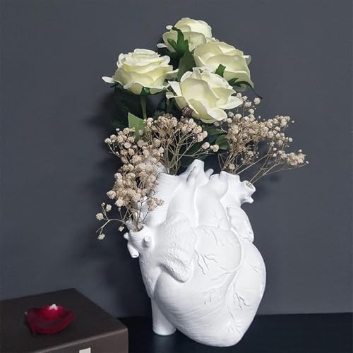Heart Vase Gothic Anatomical Resin Flower Pot for Home Decor