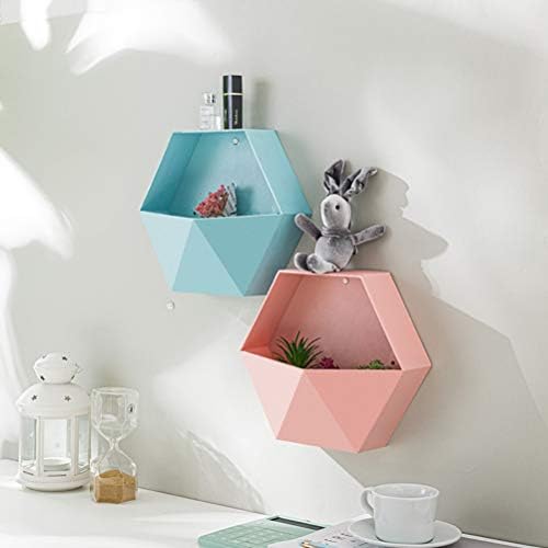 BEIJIALY Hexagonal Floating Wall Shelves - Black