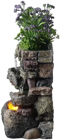 Indoor Tabletop Fountain with LED Lights and Soothing Sound