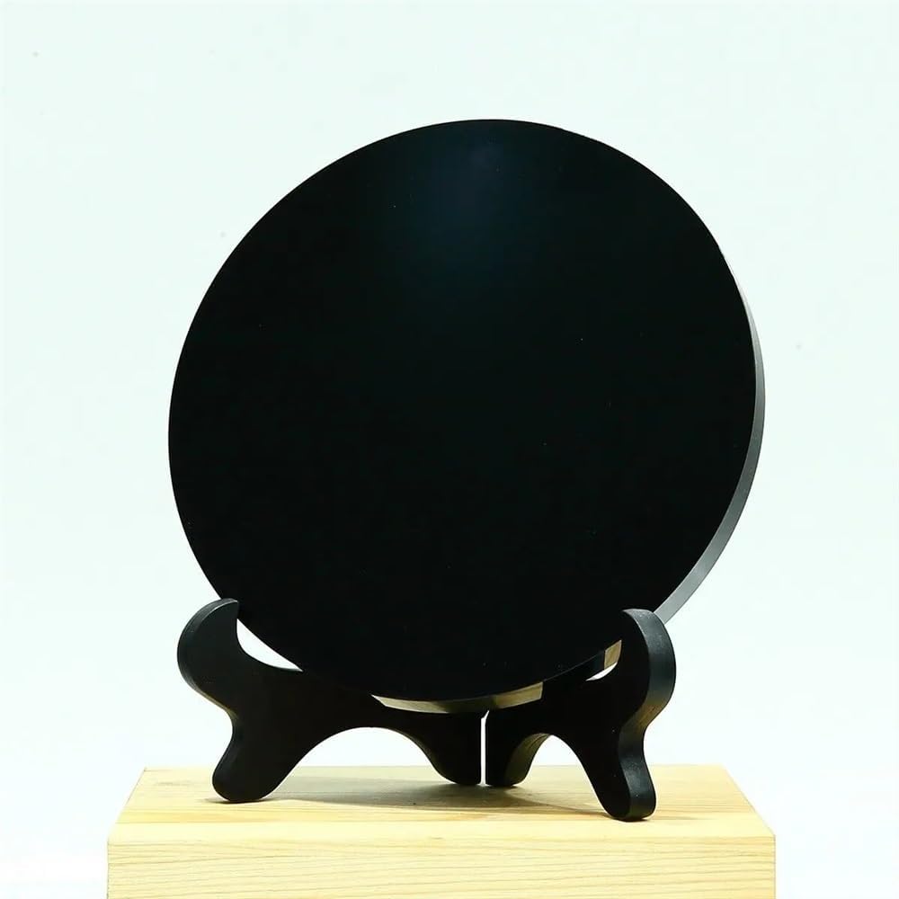 Beautiful Natural Obsidian Mirror Stone Disc for Home and Office Decor