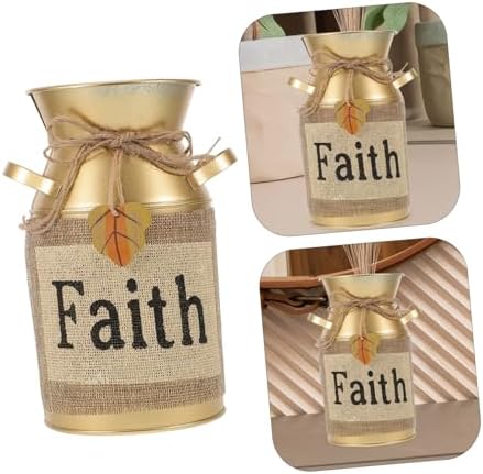 KESYOO Vintage Metal Flower Vase Rustic Decor