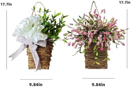 Cream Hydrangea Door Hanger Wreath - Unique Design