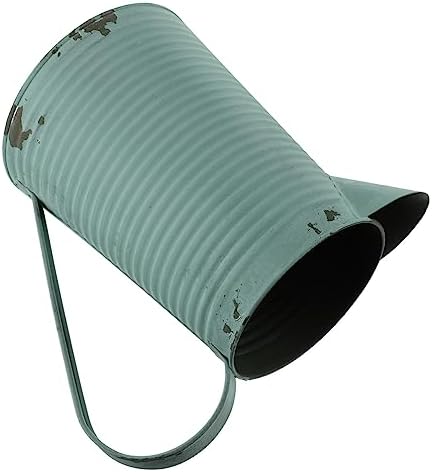 Mipcase Vintage Iron Kettle Flowerpot Decorative Vase for Home Rustic Garden