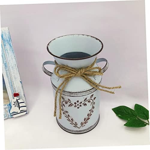 VOSAREA Vintage Metal Flower Vase for Home Decor