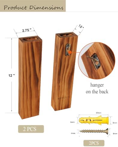 Wood Wall Planter for Indoor Plants 2 Pack