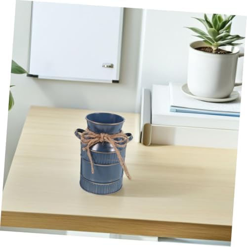 2pcs Vintage Iron Flower Vase Decorative Bucket for Home