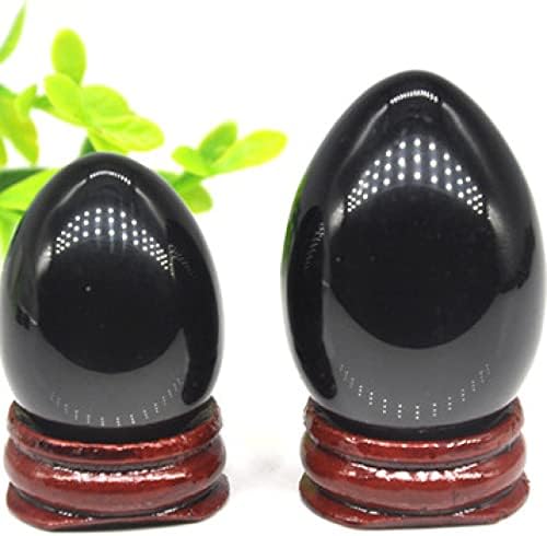 YEAHSO Pink Rhodonite Crystal Stone Egg Shape Decor