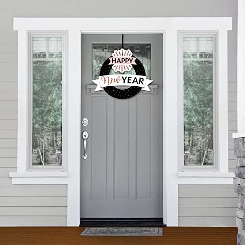 Rose Gold Happy New Year Front Door Wreath