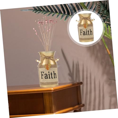 KESYOO Vintage Metal Flower Vase Rustic Decor