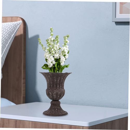 POPETPOP Vintage Wrought Iron Flower Pot for Dried Flowers