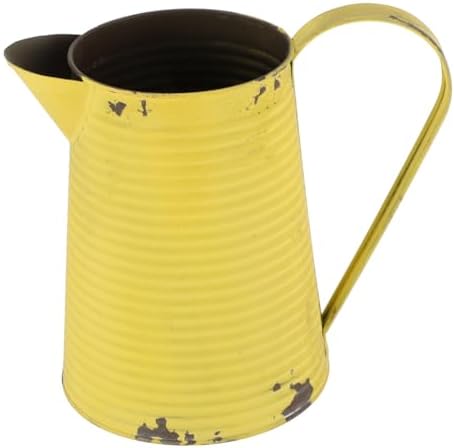 Balacoo Vintage Iron Flower Vase Rustic Metal Pitcher Pot for Home Decor