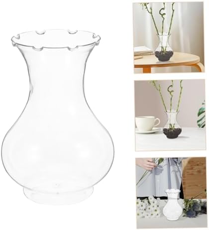4pcs Clear Plastic Hydroponic Plant Vase for Home Decor