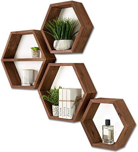 Extra Large Hexagon Floating Shelves Set of 4