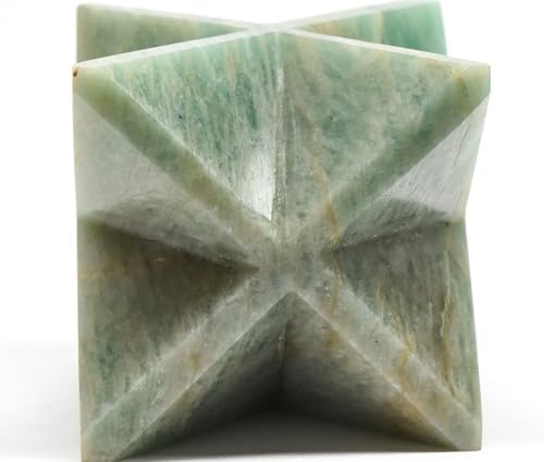 25 Inch Green Amazonite 8 Point Merkaba Star