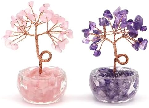 75mm Natural Crystal Money Tree with Citrine Amethyst Quartz
