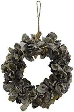 Natural Oyster Shell Accent Wreath 18 Inch