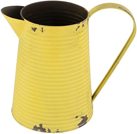 Rustic Antique Flower Pitcher with Handle for Home Decor