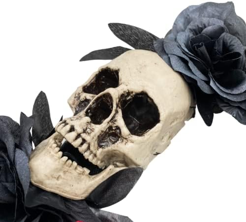 Needzo Halloween Skeleton Wreath Front Door 18 Inch