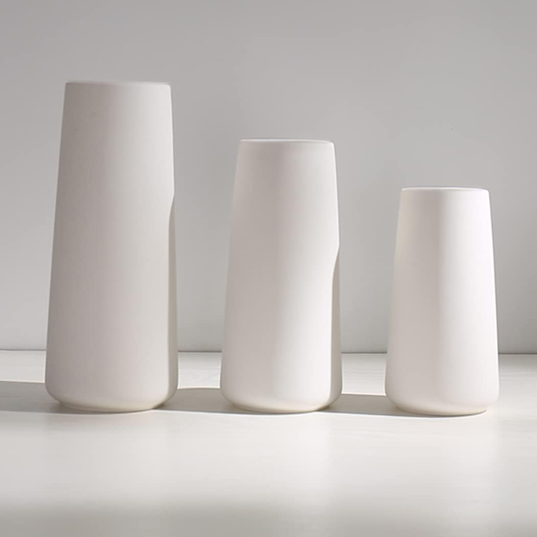 White Ceramic Vase Minimalist Design 71IN