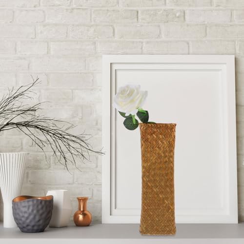 Alipis Natural Seaweed Wicker Vase Tall Plant Holder