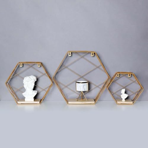 Efavormart 3 Pack Hexagonal Floating Shelves - 9 12 4 Inches