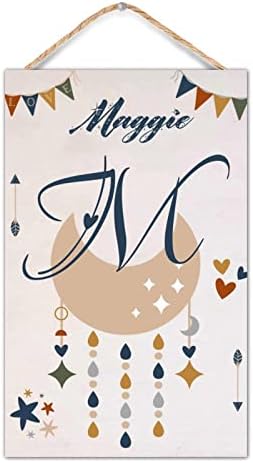 WengBeauty Personalized Wooden Monogram Sign