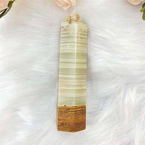 KatLin Natural Afghan Jade Crystal Square Obelisk Reiki Healing Home Decor Ornament