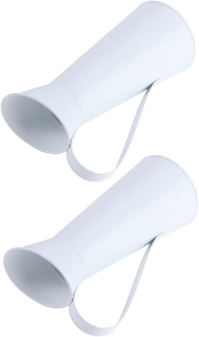 Happyyami 2pcs Modern Iron Flower Vase Set for Home Office Decoration