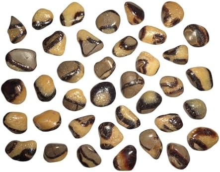 2pc Septarian Dragonstone Tumbled Healing Crystals from Madagascar UV Reactive