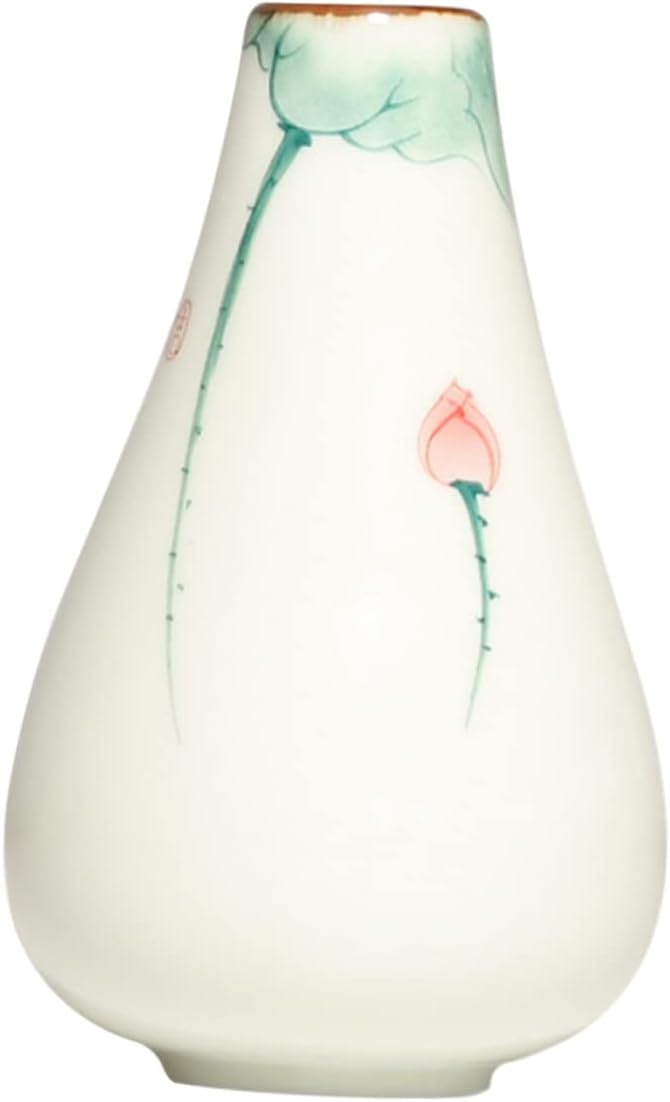 Simple Lotus Ceramic Vase for Home Decor and Flower Arrangement