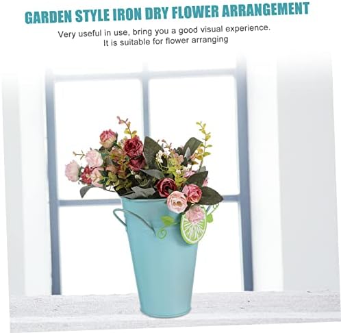 Milisten Iron Flower Vase for Dried Flowers Rustic Decor