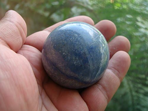 Ham5908 Blue Quartz Natural Stone Sphere 1