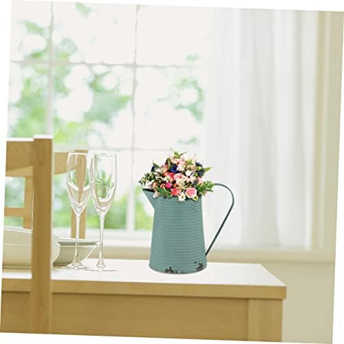 Vintage Iron Flower Pot Pitcher Rustic Home Decor