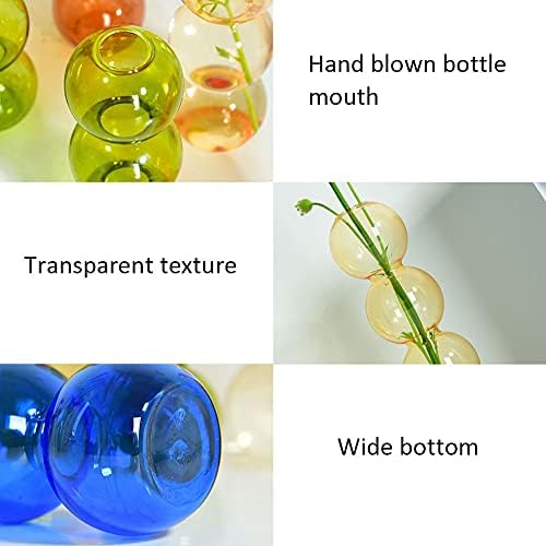 WAYUTO Clear Glass Bubble Vase for Home Decor