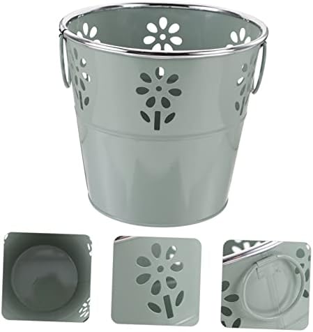 Vintage Galvanized Iron Flower Bucket Planter for weddings and rustic decor