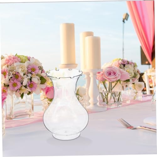 4pcs Clear Plastic Hydroponic Plant Vase for Home Decor