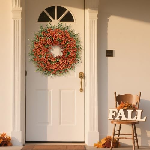 26 Inch Fall Wreath for Front Door and Window Decoration