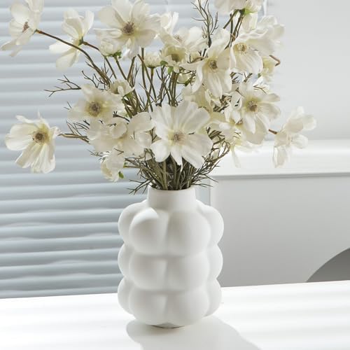 JOJUNO White Ceramic Vase for Home Decor