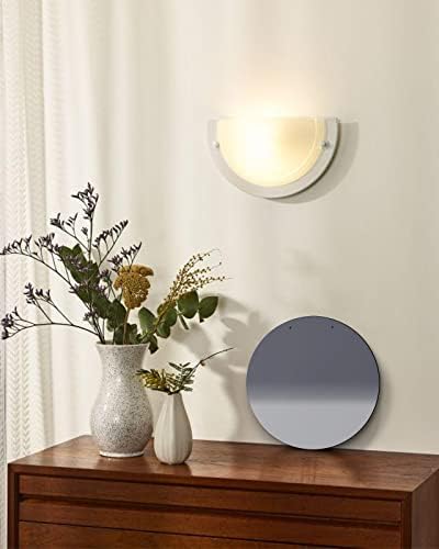 Welcome Sign for Front Door Ombre Grey Round Wooden Hanging Housewarming Decor