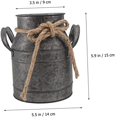 Ciieeo Iron Bucket Flower Pot Vintage Decor