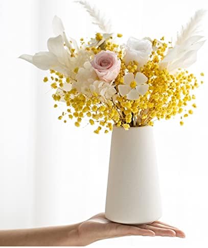 White Ceramic Vase Minimalist Design 71IN