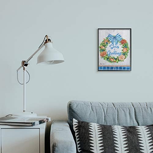 Stupell Industries Nautical Holiday Wreath Wall Art