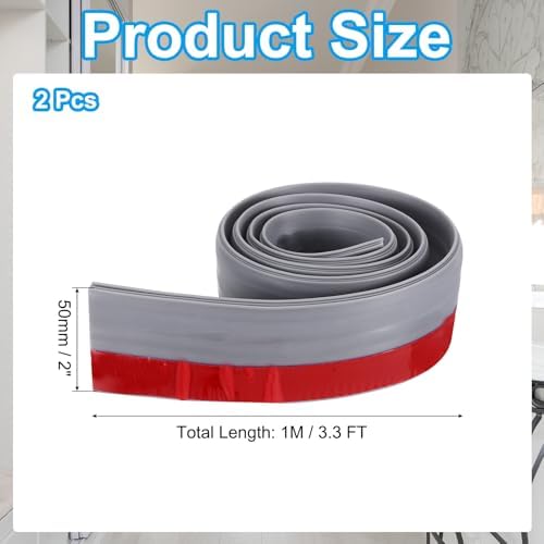 PATIKIL Door Draft Stopper 2 Pack 33FT Silicone Seal Strips