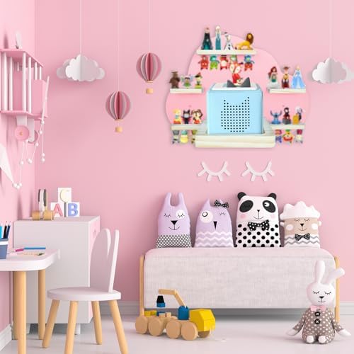 SINTENILL Cloud-Shaped Magnetic Shelf for Tonies Pink