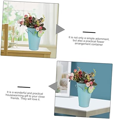 CIMAXIC 1pc Floral Vase Rustic Home Decor Iron Vase