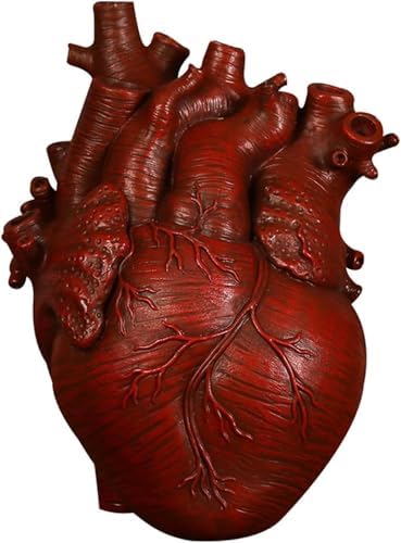 Heart Vase Gothic Anatomical Resin Desktop Decor